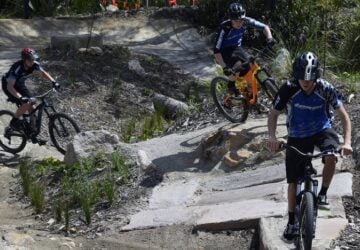 Mountain bike riding