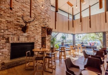 sandstone point fire place