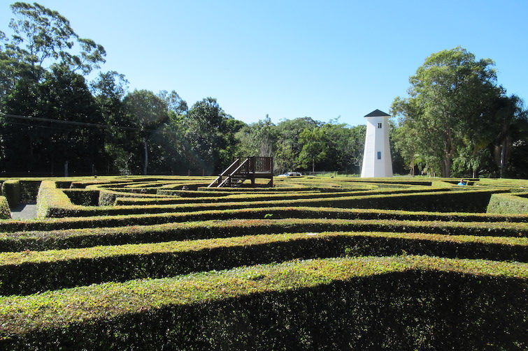 Hedge maze at Amaze World.