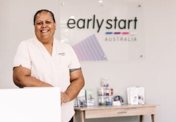 Early Start Australia Luisa at reception.