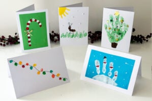 homemade, christmas, cards, crafts, kids