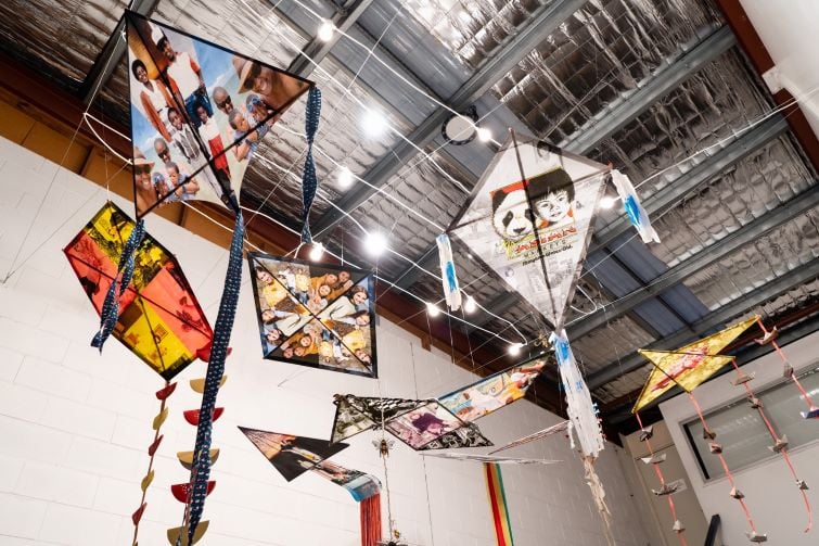departure event image of kites in the Museum of Brisbane.