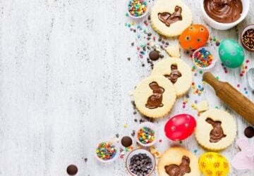 lefy over easter eggs