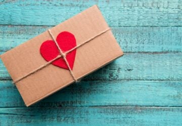 a family time capsule with a heart on it