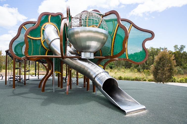 Fig Tree Park Aura metal tunnel slide