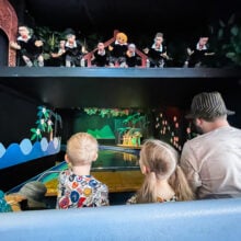 ginger factory overboard boat ride puppets