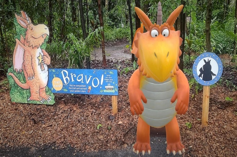 Zog trail signs at The Ginger Factory. 