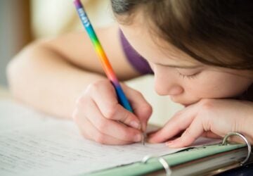 child in homework centre