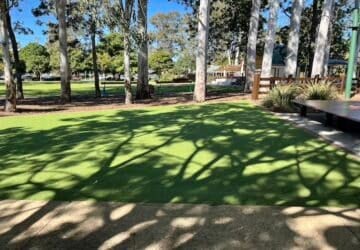 Artificial grass at John Scott Park.