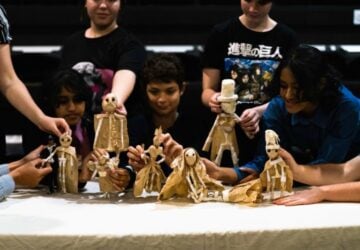 La Boite School Holiday Workshop handmade puppets.