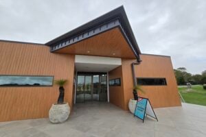 The main entrance at The Mathema Gallery.