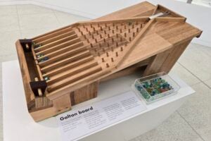 Galton board at The Mathema Gallery.