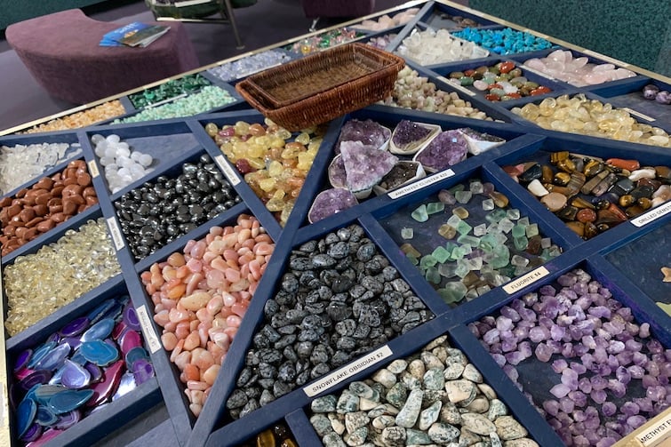 Gems on display at Opals Down Under.