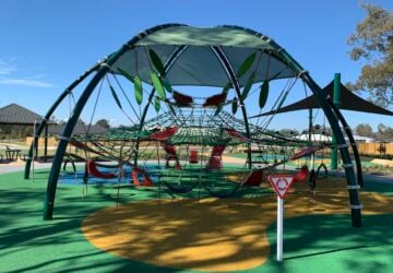 Climbing dome at Pace Park.