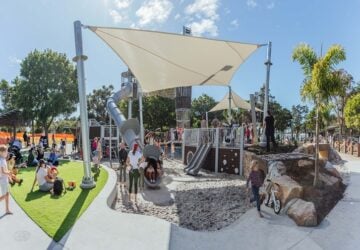 Children playing at Palm Beach Parklands on the Gold Coast