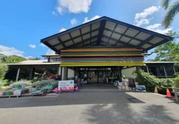 The entrance way to The Trellis cafe and garden centre.