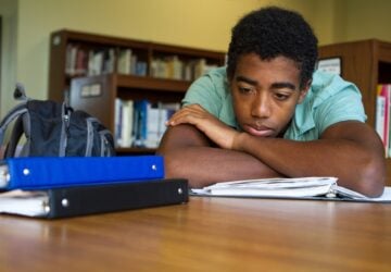 sleep deprived teenager