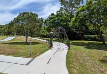 Wittonga Park scooter track path to arbor.