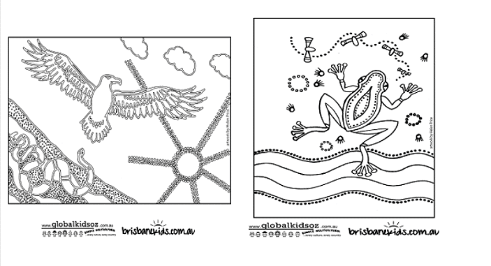 aboriginal colouring in