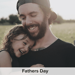 father celebrating fathers day with his child