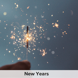 new years sparkler and celebration