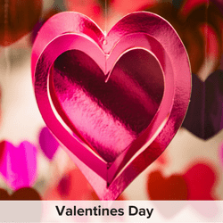 valentines day heart in pink